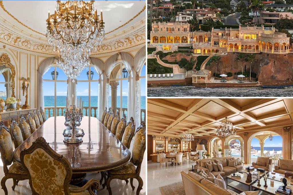 Billionaire spends 15 years building 'Versailles' cliffside mansion - and lists for $108 million